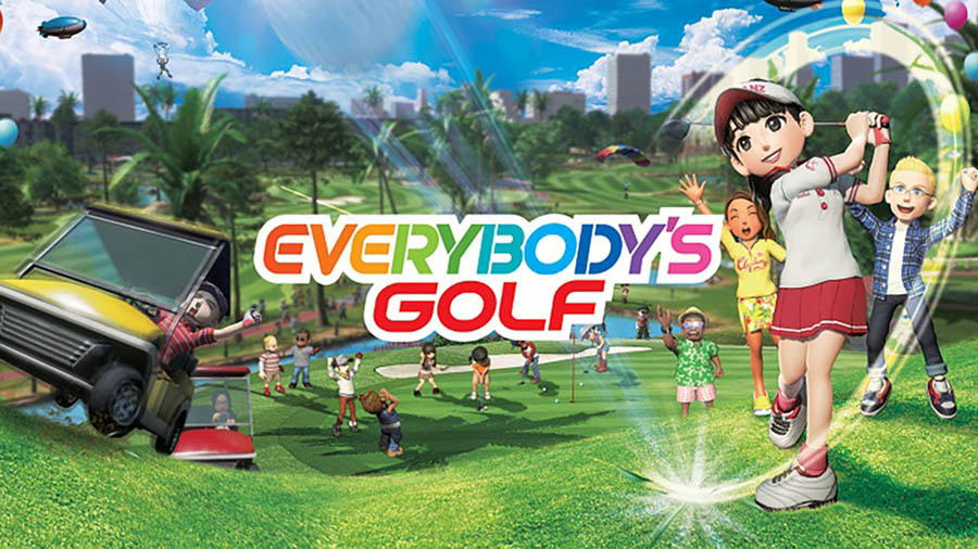 The Official Picture of Everybody's Golf with its characters, One of best golf games for ps5.