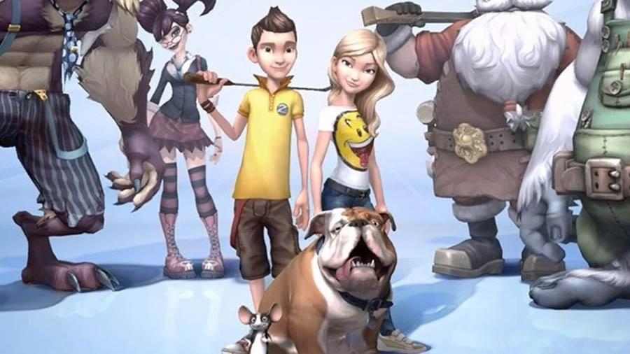 The Official Picture of Infinite Mini Golf with its characters, One of best golf games for ps5.