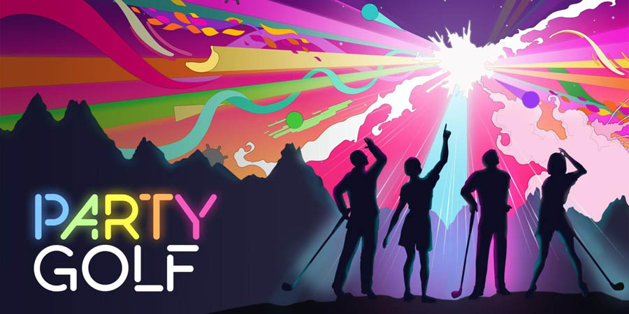 The Official Picture of Party Golf with its characters, One of best golf games for steam.