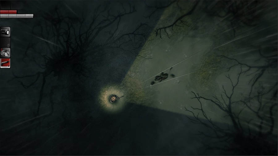 A wallpaper of Darkwood, one of the best horror games for switch.