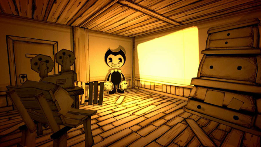 An official wallpaper of Bendy and the Ink Machine.