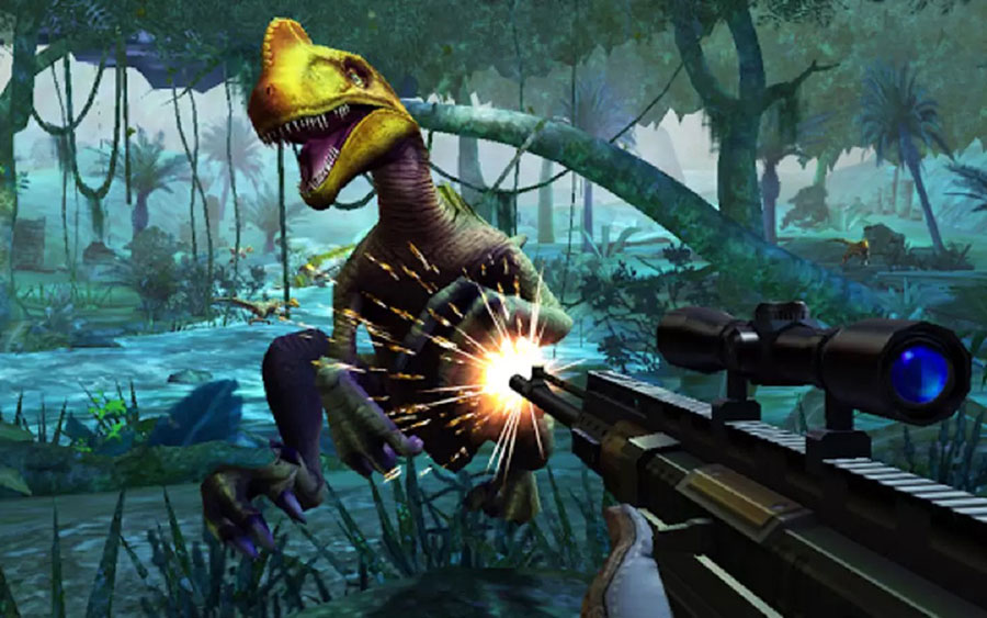 A picture of Dino Hunter: Deadly Shores, one of the best hunting games for android.