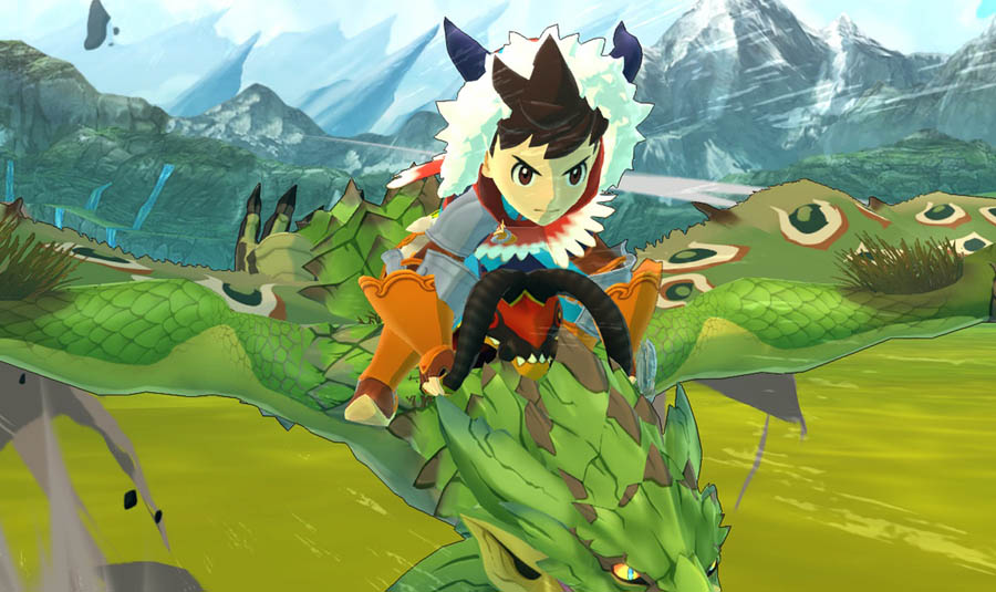 A wallpaper of Monster Hunter Stories.