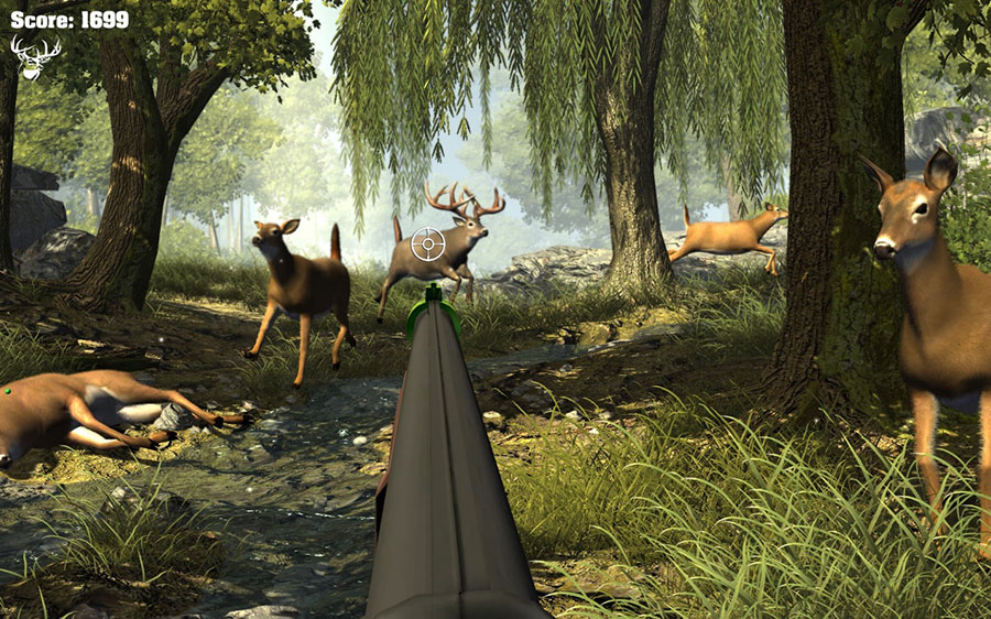 A wallpaper of Big Buck Hunter, one of the best hunting games for iOS.