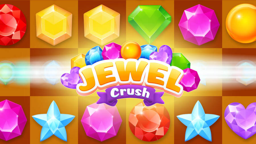 The official cover of Jewel Crush, one of the best jewel games for android.