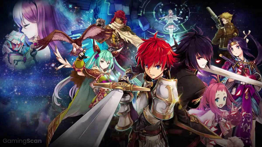 The Official Picture of The Alchemist Code with its Characters, One of jrpg games for android.