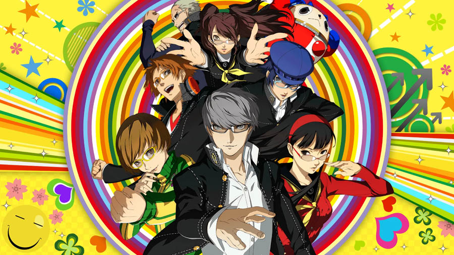 The Official Picture of Persona 4 Golden with its Characters, One of jrpg games for pc.