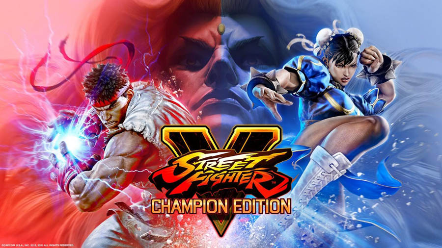 The Official Picture of Street Fighter V: Champion Edition with Ryu and Chun-Li, One of best karate games for ps5.