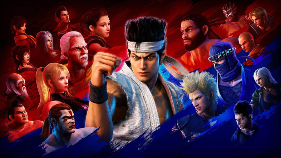 The Official Picture of Virtua Fighter 5: Ultimate Showdown with its characters, One of best karate games for xbox.