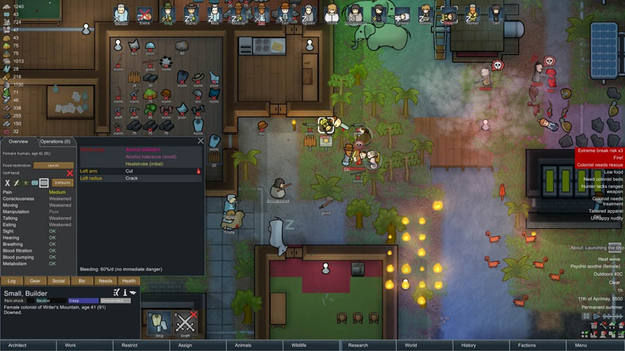 An official photo of RimWorld, one of the best kingdom games for PC.