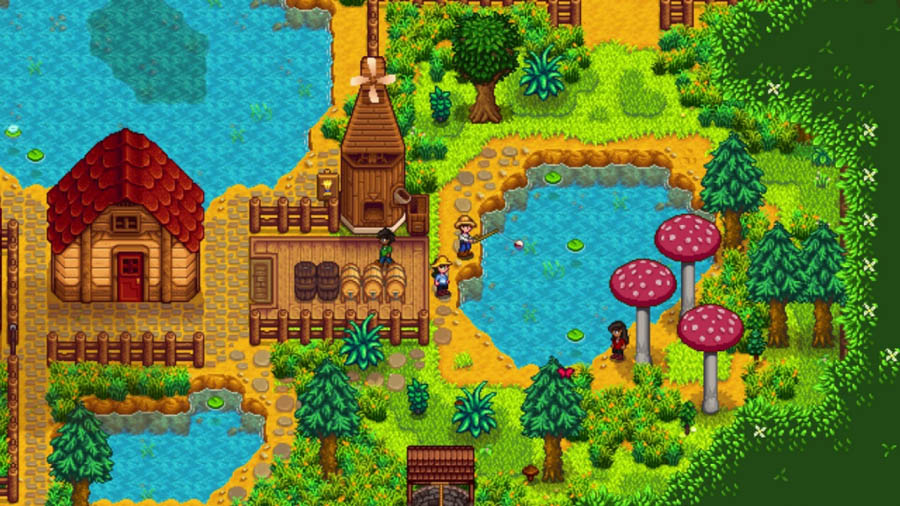 A wallpaper of Stardew Valley, one of the best kingdom games for Switch.