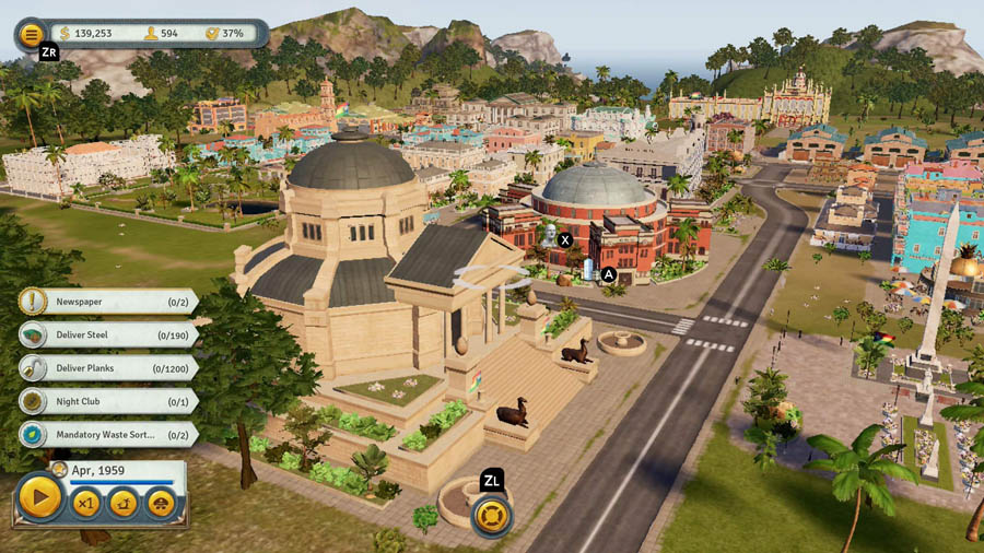 The official picture of Tropico 6, one of the best kingdom games for Switch.