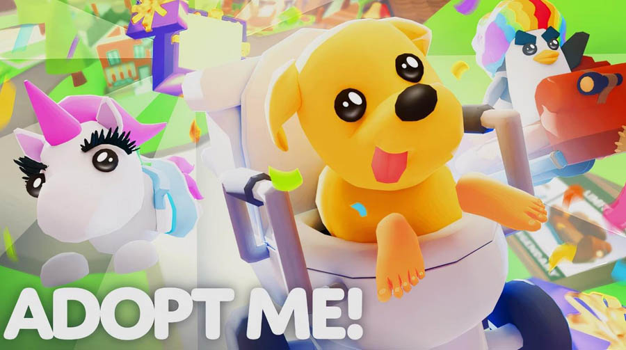 The Official Picture of Adopt Me! with its characters, One of best life simulation games on Roblox.