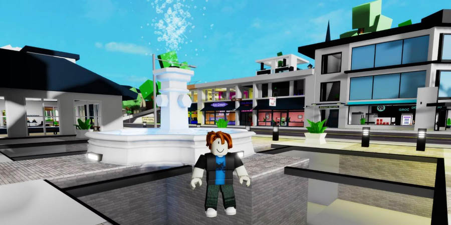 in game Picture of Brookhaven with its character, One of best life simulation games on Roblox.