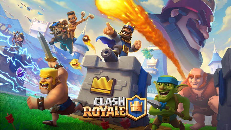 The Official Picture of Clash Royale with its characters, One of best multiplayer games for Android.