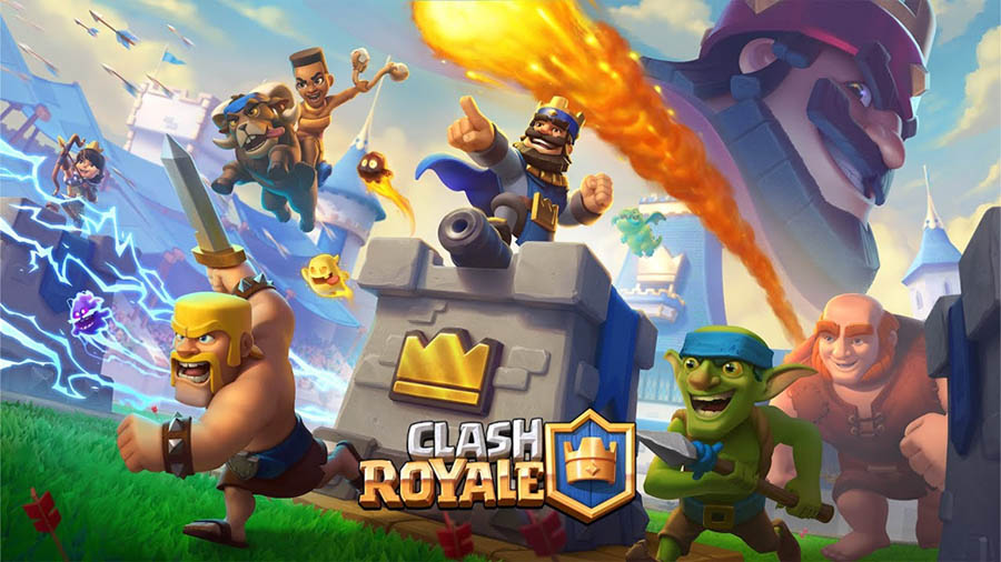 The Official Picture of Clash Royale with its characters, One of best multiplayer games for iOS.