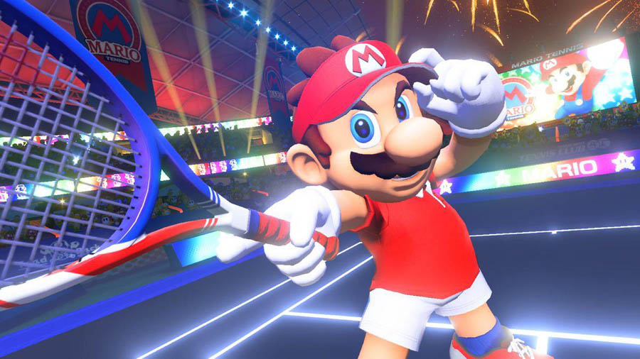 The Official Picture of Mario Tennis Aces with Mario, One of best multiplayer games for Switch.