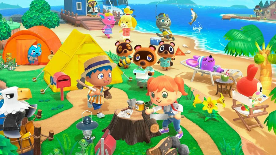 The Official Picture of Animal Crossing: New Horizons with its characters, One of best multiplayer games for Switch.