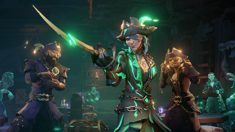 in game Picture of Sea of Thieves with its characters, One of best multiplayer games for Xbox.