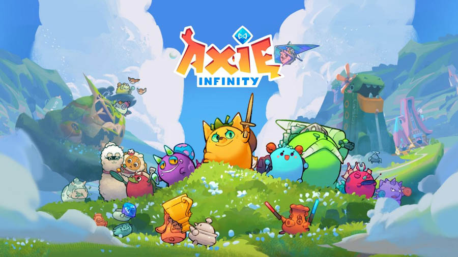 The Official Picture of Axie Infinity with its characters, One of best nft games for android.