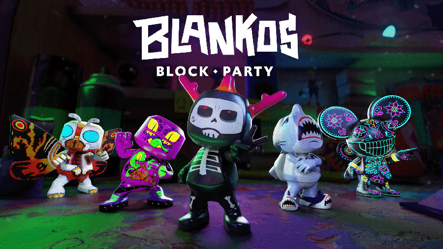 The Official Picture of Blankos Block Party with its characters, One of best nft games for chromebook.