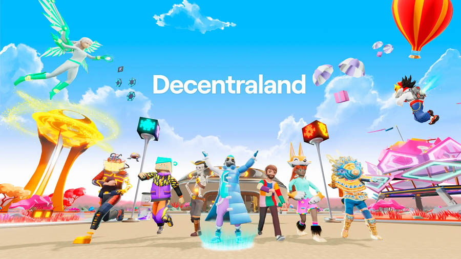 The Official Picture of Decentraland with its characters, One of best nft games for ios.