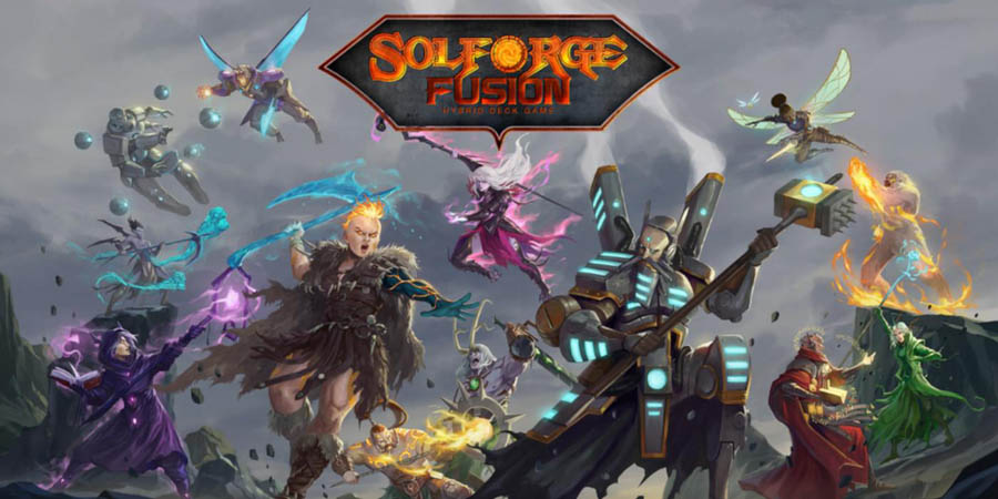 The Official Picture of Solforge Fusion with its characters, One of best nft games for steam.