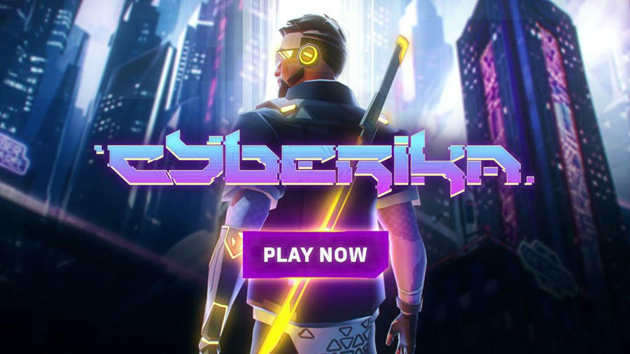 The Official Picture of Cyberika with its character, One of best open world games for android.