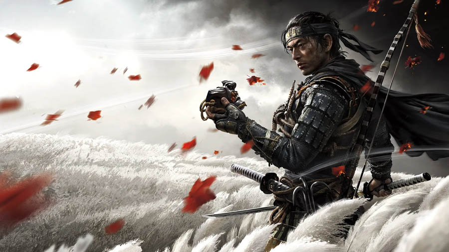 The Official Picture of Ghost of Tsushima with its character, One of best open world games for pc.