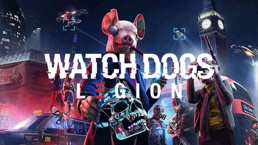 The Official Picture of Watch Dogs: Legion with its characters, One of best open world games for ps5.