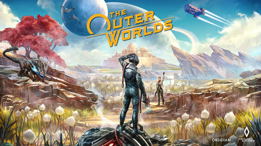 The Official Picture of Outer Worlds with its character, One of best open world games for xbox.