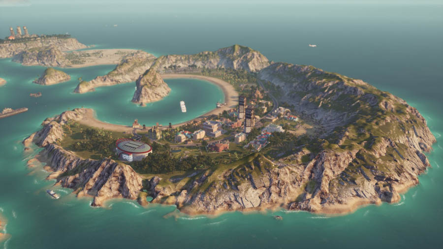 An official wallpaper of Tropico 6, one of the best tycoon games for mac.