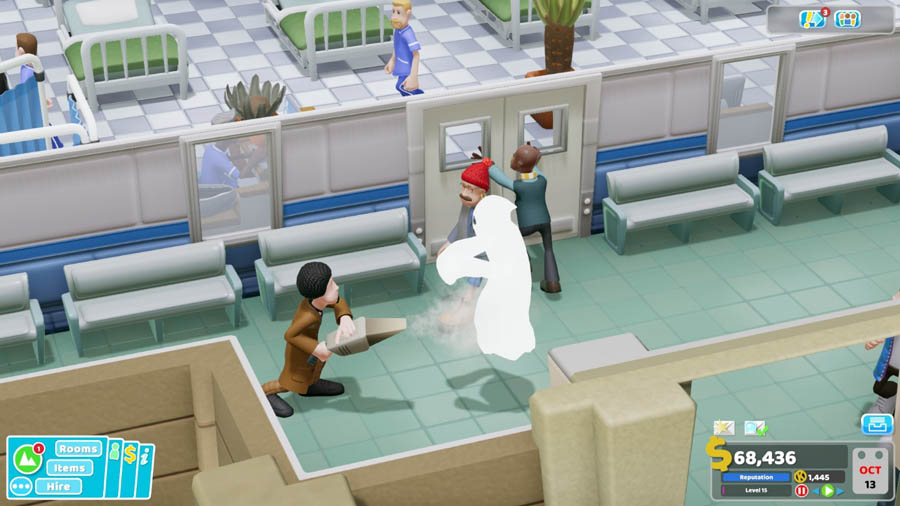 A photo of Two Point Hospital, one of the best tycoon games for mac.