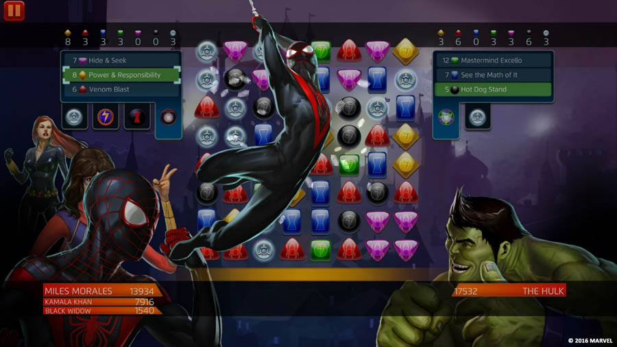 A picture of Marvel Puzzle Quest.