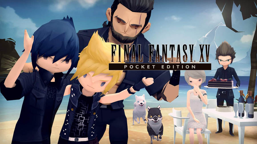 The Official Picture of Final Fantasy XV Pocket Edition with its Characters, One of JRPG games for iOS.