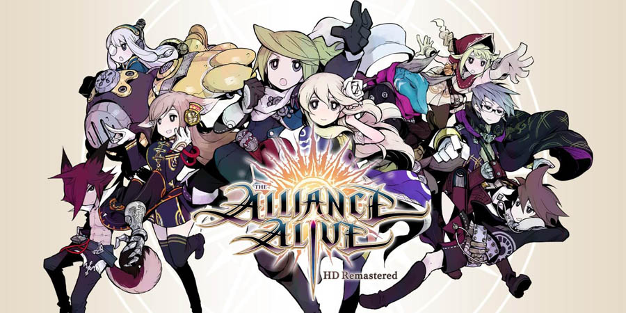 The Official Picture of The Alliance Alive HD Remastered with its Characters, One of JRPG games for Switch.