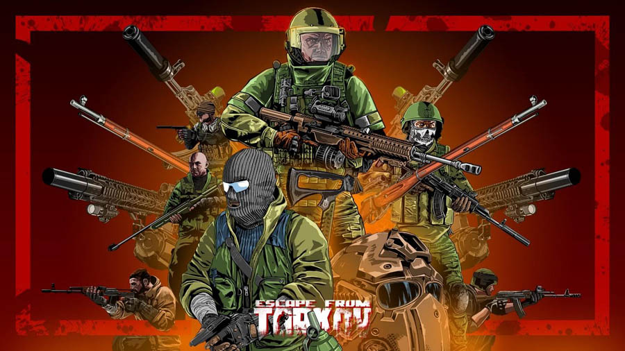 The Art of Escape from Tarkov with its characters.