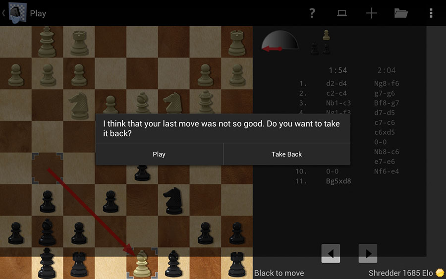 A picture of Shredder Chess, one of the best chess games for chrombook.