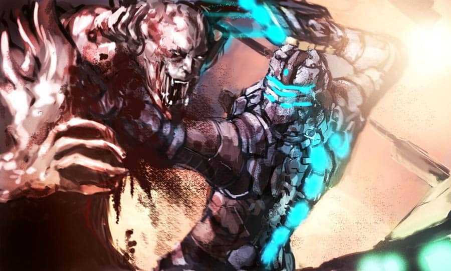 The Art of Dead Space (Series) with its characters, One of 15 Best Horror Game Picks for Xbox.