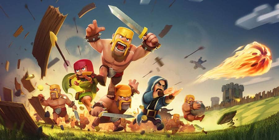 A wallpaper of Clash of Clans.