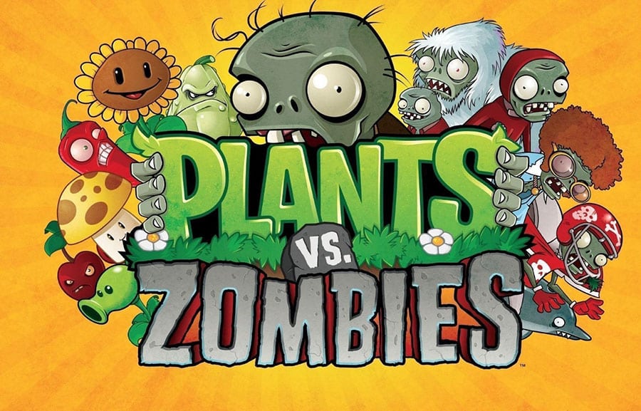 An official wallpaper of Plants vs. Zombies.