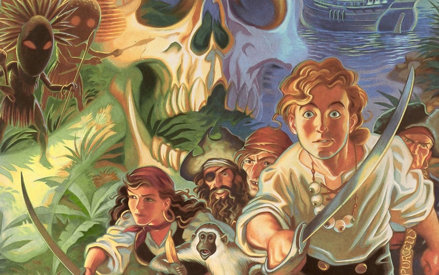 A wallpaper of The Secret of Monkey Island.