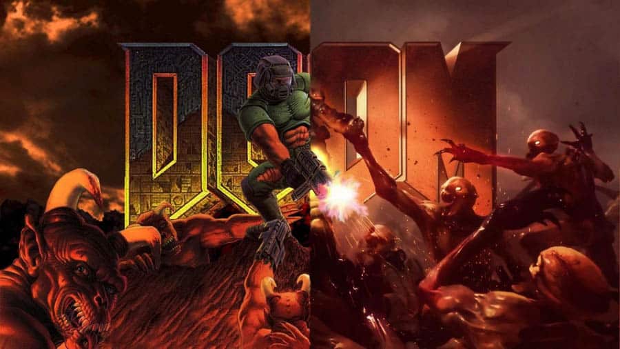 A wallpaper of DOOM.