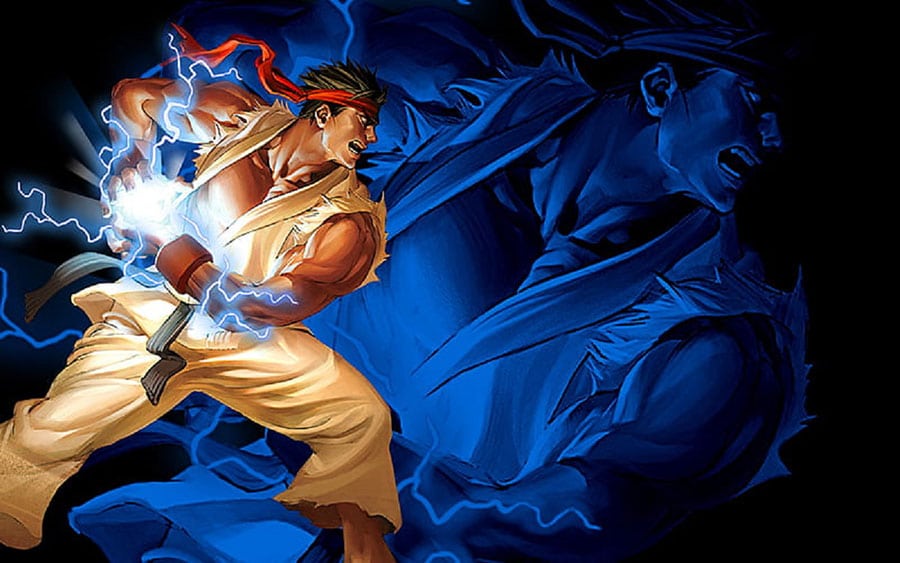 A wallpaper of Street Fighter II.