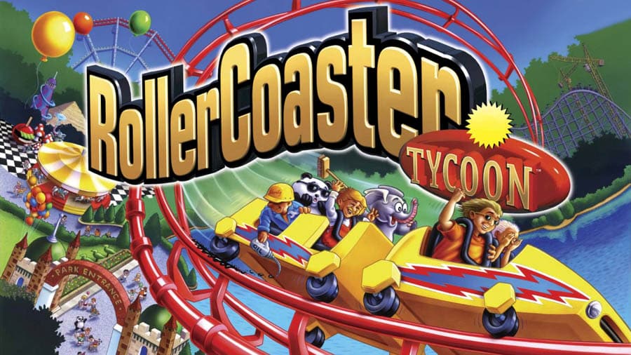 A wallpaper of RollerCoaster Tycoon Classic.