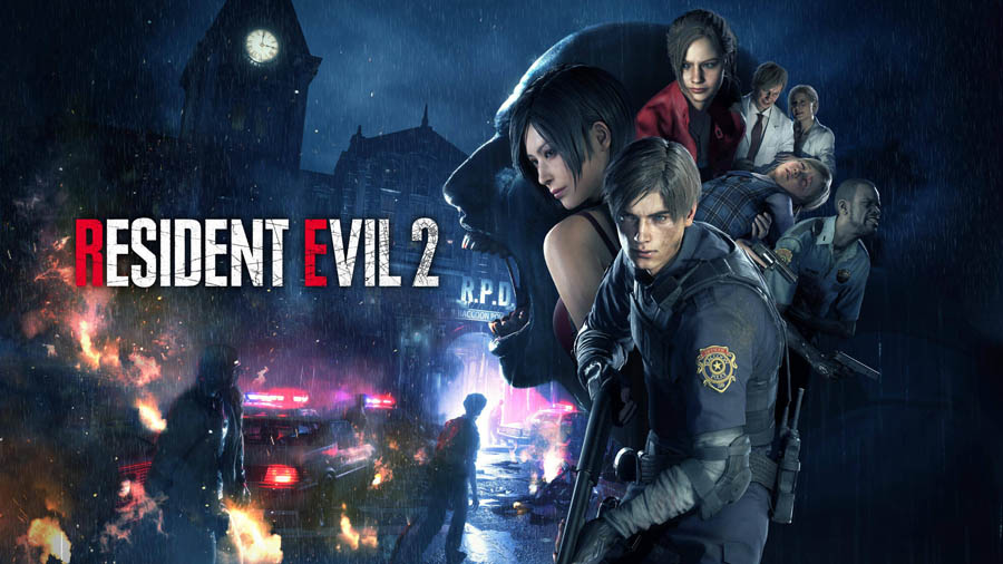 An official wallpaper of Resident Evil 2 (Remake).