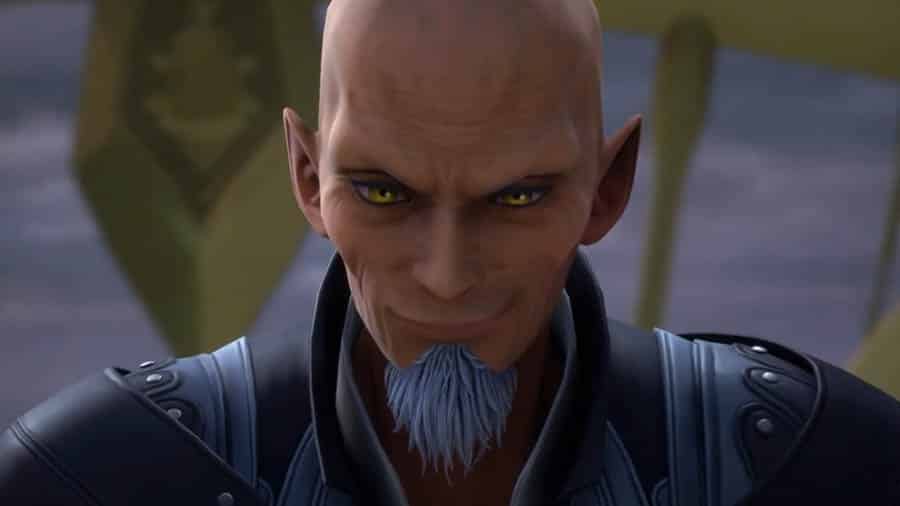 A wallpaper of Master Xehanort.