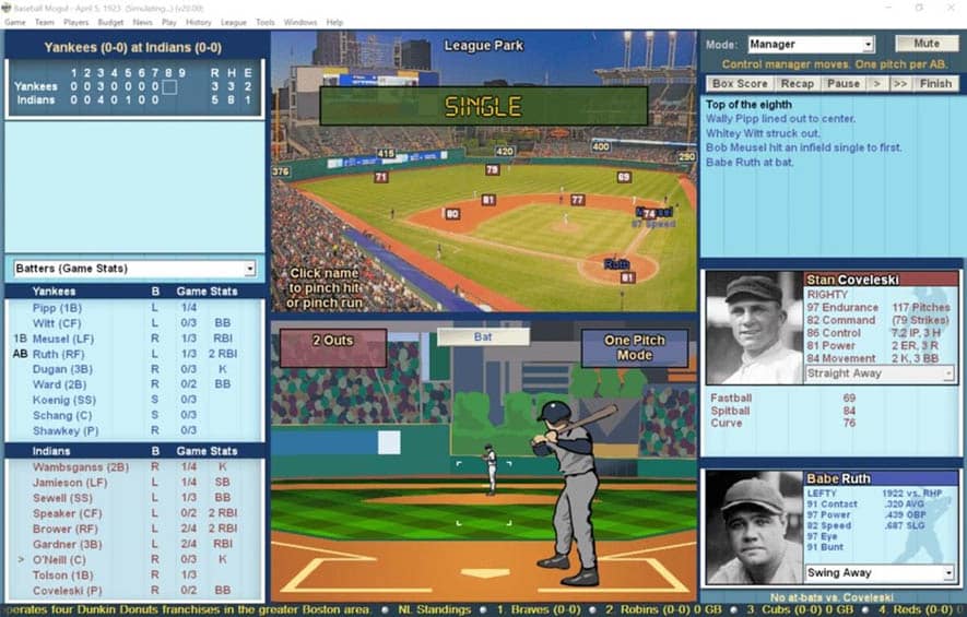 A picture of Baseball Mogul Diamond, one of the best baseball games for mac.