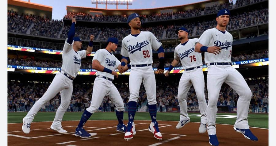 A wallpaper of MLB The Show 23, one of the best baseball games for ps4.