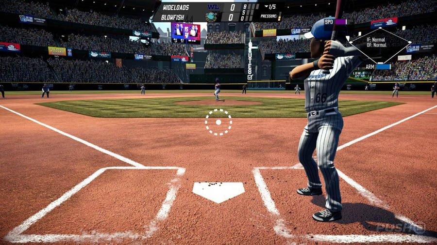 A wallpaper of Super Mega Baseball 3, one of the best baseball games for ps5.